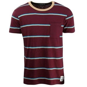 Vans Men’s Red and Blue Striped JT Basic Tee Size Large